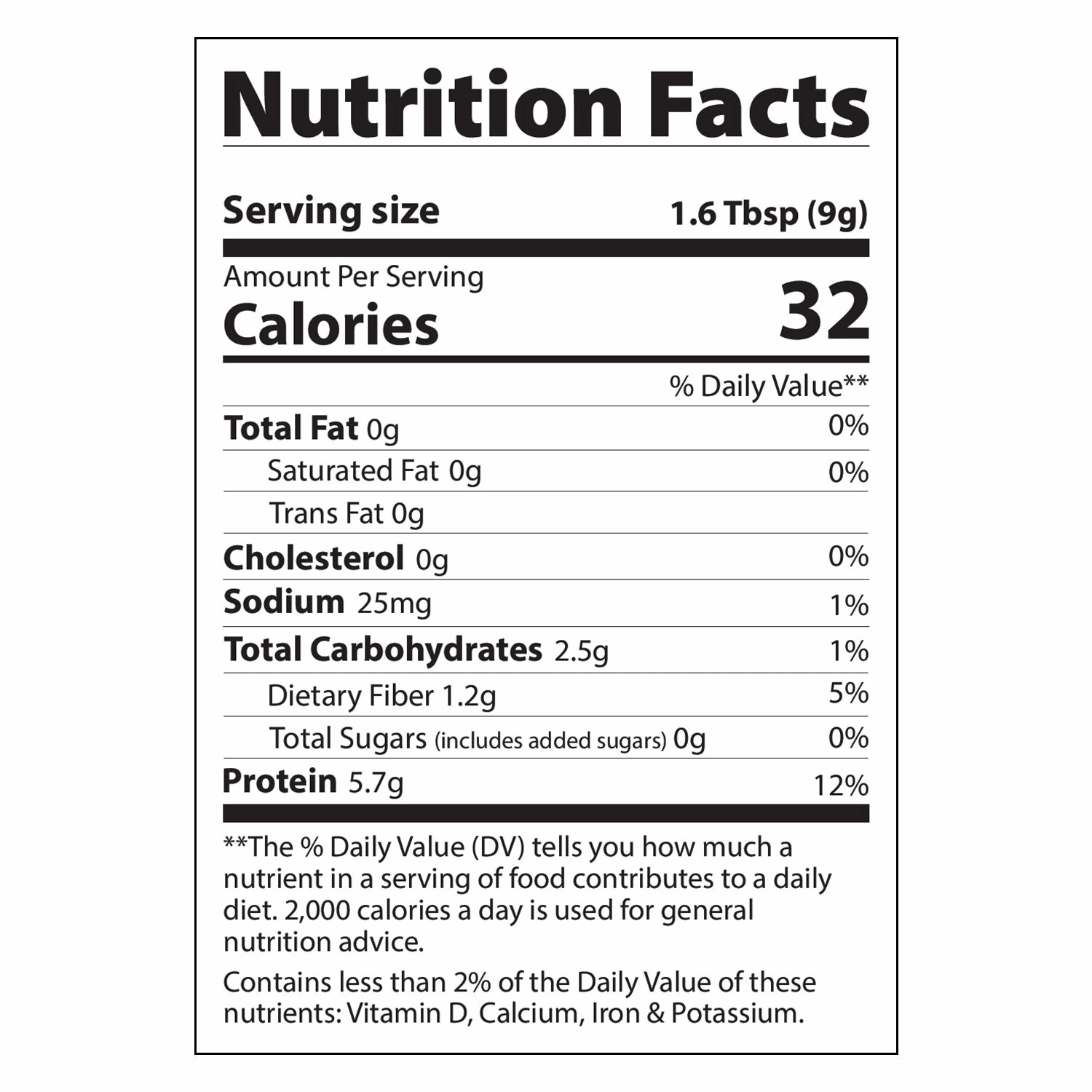 Nutrition Facts label for Next Level Boost Focus Boost Mushroom Coffee, showing calorie count and ingredient breakdown.