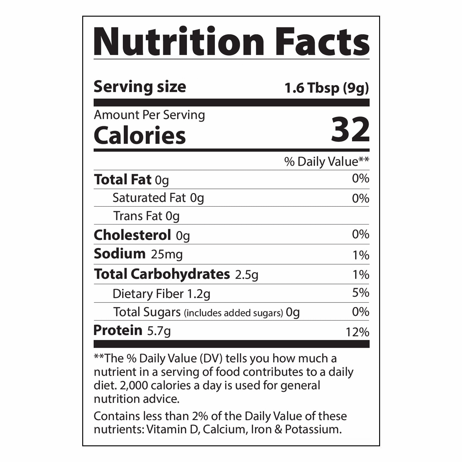 Nutrition Facts label for Next Level Boost Immunity Boost Mushroom Coffee, showing calorie count and ingredient breakdown.