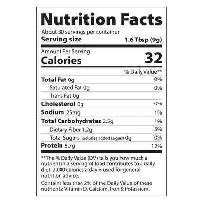 Nutrition Facts label for Next Level Boost Original Boost Mushroom Coffee, showing calorie count and ingredient breakdown.